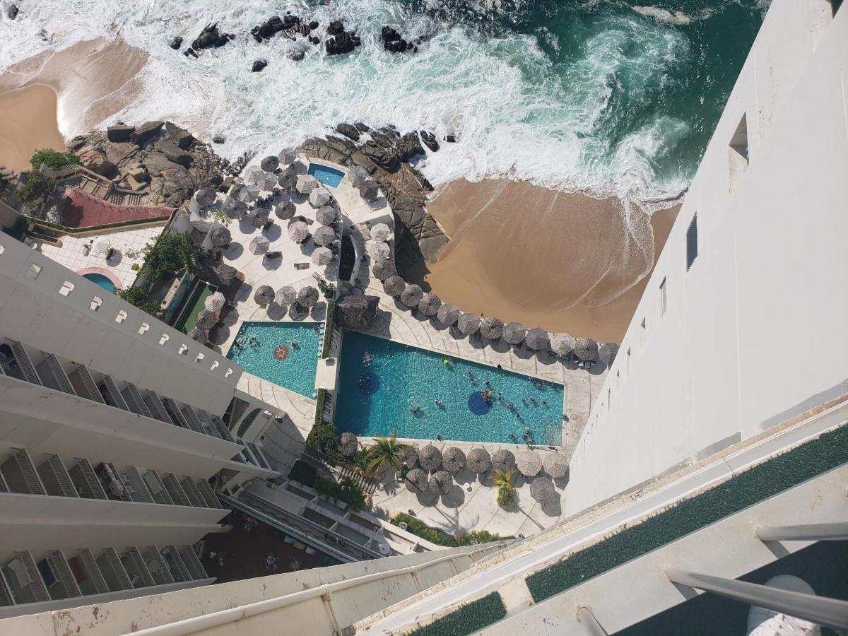 Hotel Torres Gemelas Vista Al Mar A Pie De Playa Acapulco Exteriör bild